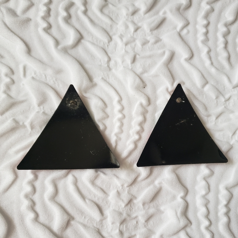 Vintage triangle earrings - Picture 3 of 3